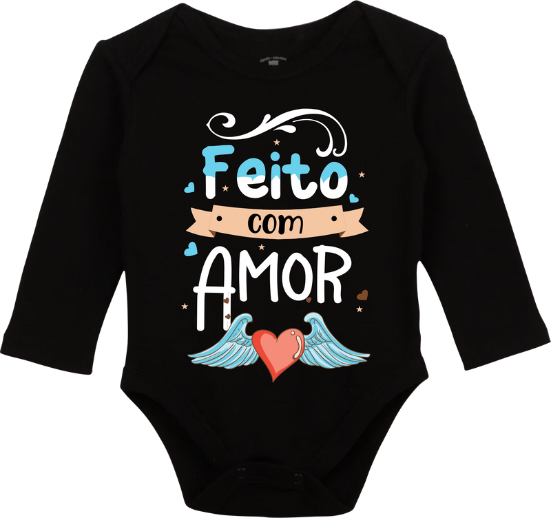 Body infantil personalizado/ manga curta e cumprida