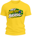 Camisa eleições - Meu partido é o brasil! - malha Poliviscose