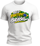 Camisa eleições - Meu partido é o brasil! - malha Poliviscose