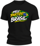 Camisa eleições - Meu partido é o brasil! - malha Poliviscose