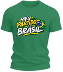 Camisa eleições - Meu partido é o brasil! - malha Poliviscose