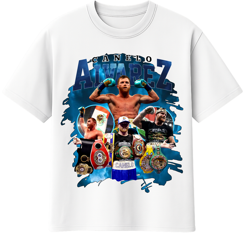 Camisa Canelo Álvarez preta algodão penteado