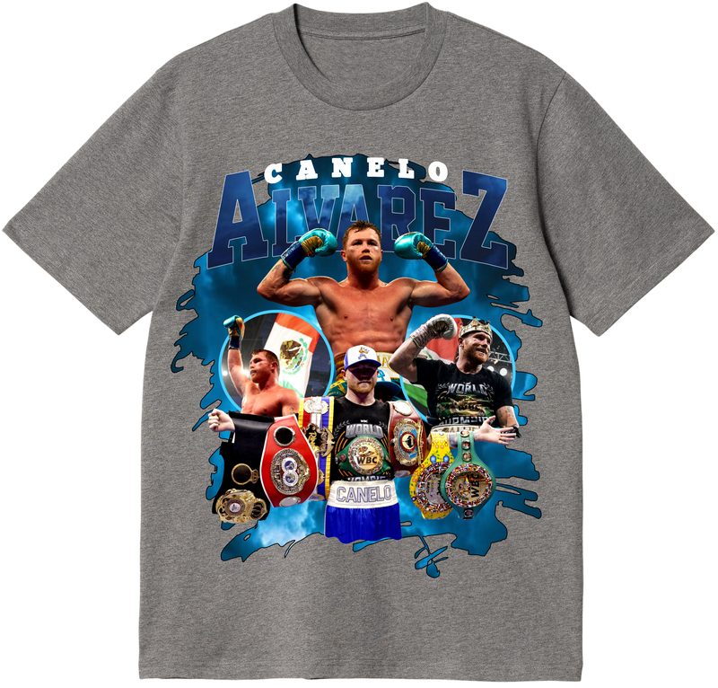 Camisa Canelo Álvarez preta algodão penteado