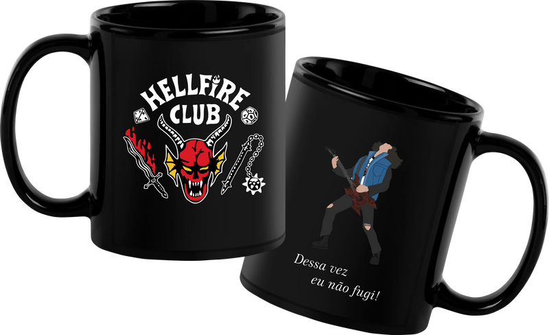 Caneca porcelana preta Eddie Munson / Stranger Things