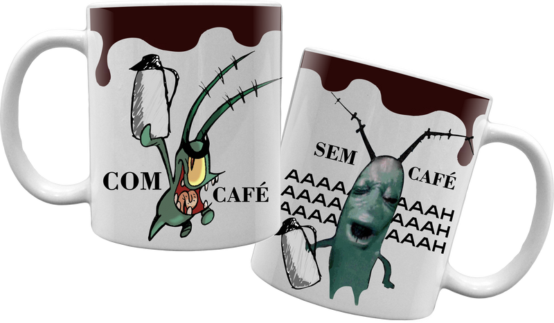 Caneca personalizada meme Plankton / Porcelana branca