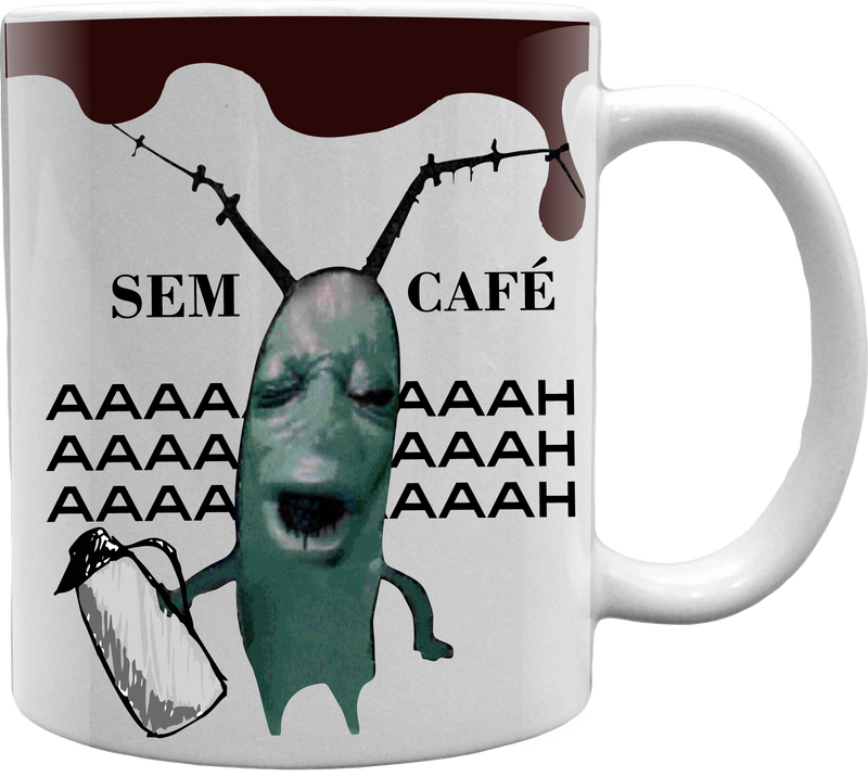 Caneca personalizada meme Plankton / Porcelana branca